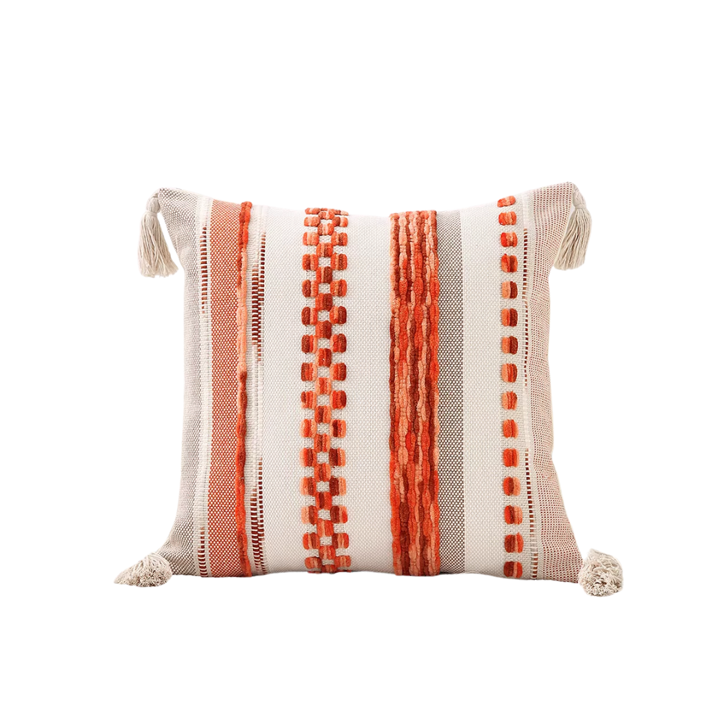 Boho Tufted Cushion Cover with Tassels