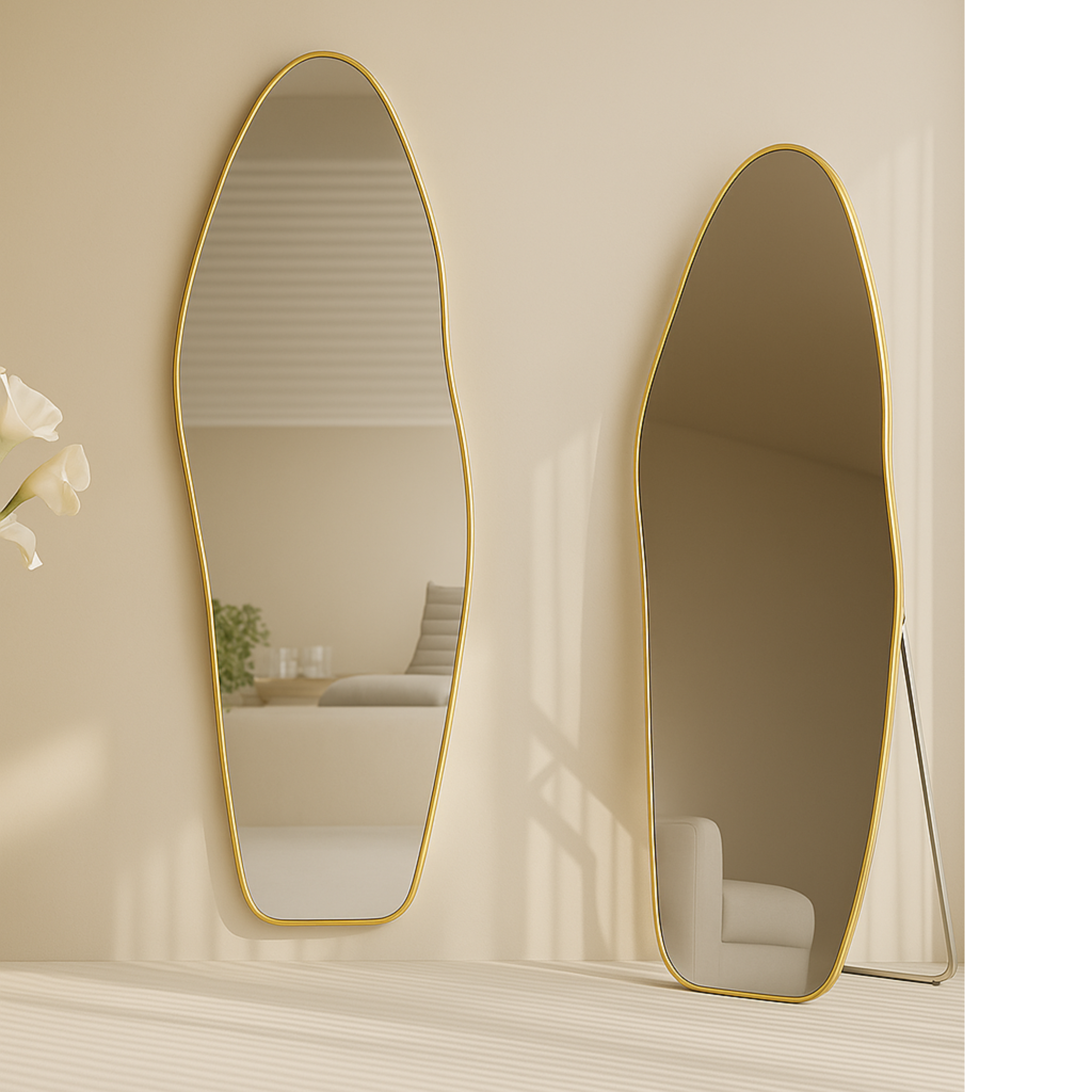 Wavy Edge Full-Length Mirror