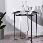 Minimalist Round Side Table – Foldable & Portable