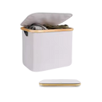 Collapsible Laundry Bin with Bamboo Frame & Dust Cover